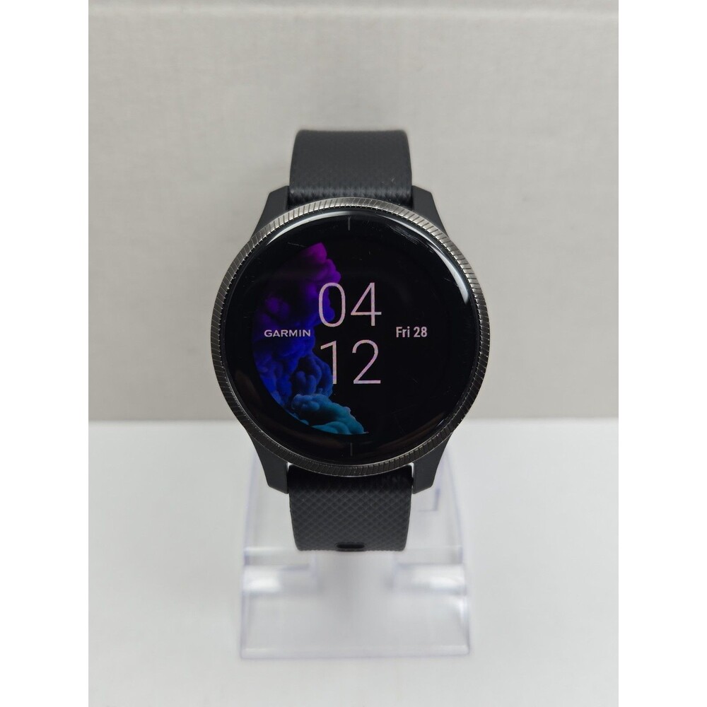 Garmin Venu GPS Smartwatch 43mm Black Slate AMOLED Heart Rate Activity Tracker